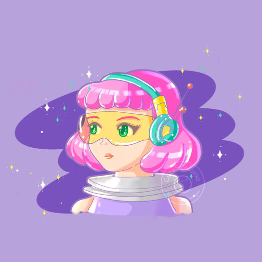 Retro Space Girl