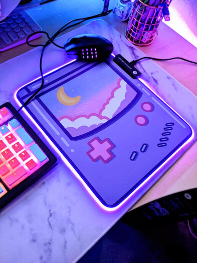 Game boy desk mat